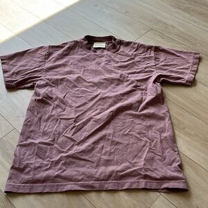 Casual Mauve Short Sleeve Tee